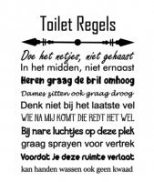 Toilet regels sticker