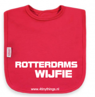 Slab met tekst: Rotterdams wijfie