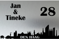 Naambord skyline Den Haag