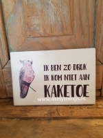 Houten kaart kaketoe