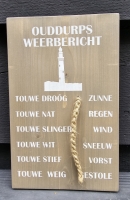 Tekstbord Ouddurps weerbericht