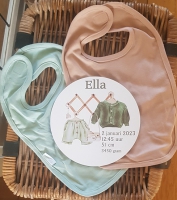 Cadeau set Geboorte tegel Ella met slab