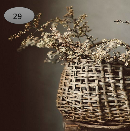 Viltje nr. 29 Rieten mand met Limonium