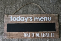 Tekstbord Today's Menu