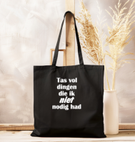 Katoenen tas Tas vol dingen die ik niet nodig had